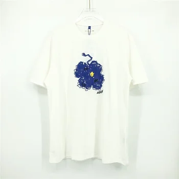 ADER FEJL Bluessom T-shirts til Mænd, Kvinder Blå Logo Trykt Adererror Tee Broderi Toppe Tee harajuku bedste sælger