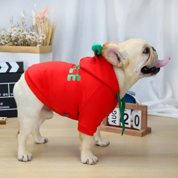 ADEWEL Efterår og Vinter Varm fransk Bulldog Chihuahua Hund Hættetrøjer Hvalp Pet Søde Søde Tøj Kostume Til Små Pels Jakke Ropa
