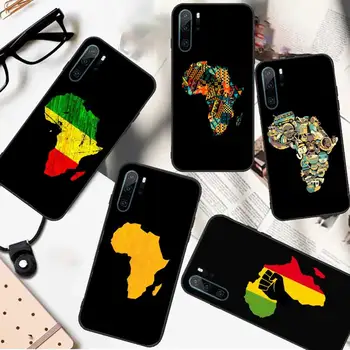 Afrika Kort mønster Telefon Tilfældet For Huawei honor Mate P 10 20 30 40 jeg 9 8 pro x Lite smart 2019 nova 5t