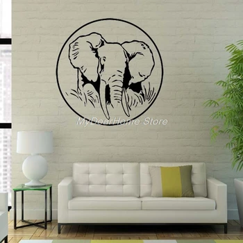 Afrikanske Elefant Wall Sticker Decal Vinyl Indretning, Boligindretning Værelses Klistermærker