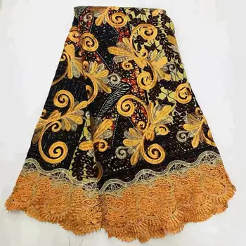 Afrikanske populære stil, Høj kvalitet batik voks tekstiler bomuld blanding Nigeria net blonde stof for Kvinder nice kjole 6 yard!O55