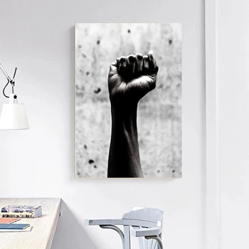 Afrikanske Sort og Hvid Kunst Hænder og Næver Lærred Maleri Plakat Print Væg Kunst Billeder til stuen Home Decor Cuadros