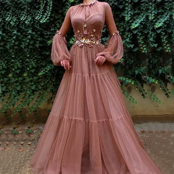 Aften Celebrity Prom Kjoler 2020 Woman ' s Party Night Cocktail Lange Tyl Kjoler Plus Size Dubai arabisk Formel Kjole