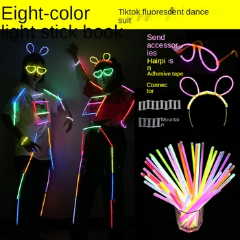 Aftenen af med en kemisk fluorescerende stick dance farverige nat lys langvarig dans legetøj til børn