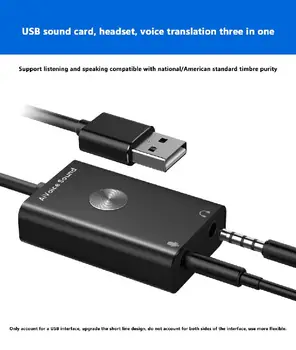 AI-Assistent Smart Voice Oversætter Søg Støtte 24 Sprog USB-Adapter AI Stemme til Tekst lydkort