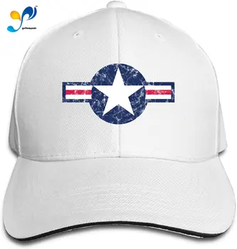 Air Force Unisex Justerbar Baseball Caps Toppede Sandwich Hat Sport Udendørs Snapback Cap
