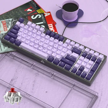 Ajazz NACODEX 96 Centrale Cherry MX PBT Keycap Mekanisk Gaming Tastatur med Aftagelig Magnetisk Panel