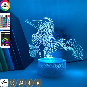 Akryl 3D Nat Sensor Lys LED Atmosfære bordlampe League of Legends Børn Gave Sengen Fødselsdag Dekoration Nightlight