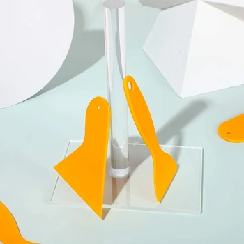 Akryl Ler Roller,Ark Opbakning yrelsen Plastik Skrabere Gummi Ler Keramik Håndværk Værktøj til at Forme Sculpting Modellering