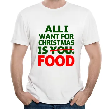 All I Want For Christmas Is You Mad-O-Hals Bomuld T-Shirt, Slim Fit Mænd Tees Retro Kvinder T-Shirts Hipster