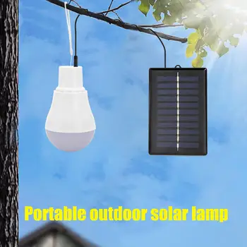 ALLOET 5V 15W 300LM Energibesparelser Udendørs Sol-Lampe USB-Genopladelige Led-Pære, Bærbare Solenergi Panel Udendørs Belysning Ny