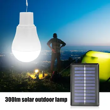 ALLOET 5V 15W 300LM Energibesparelser Udendørs Sol-Lampe USB-Genopladelige Led-Pære, Bærbare Solenergi Panel Udendørs Belysning Ny