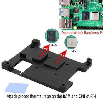 Aluminium Heatsink Indlejret Rustning Radiator Shell for Raspberry Pi 4B