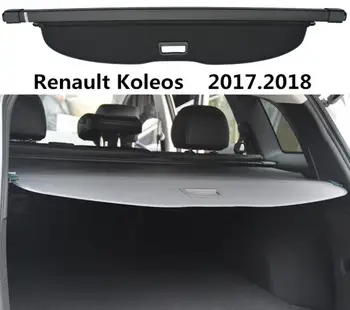 Aluminium legering + Stof Bageste Bagagerummet Security Shield bagageskjuleren For Renault Koleos 2017 2018 Bil Tilbehør