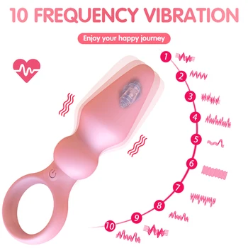 Anal Vibrator Anal Perler Mandlige Prostata Massage Butt Plug Kvindelige Dildo Vibratorer Sex Legetøj til Voksne Silikone Anal Plug Sex Shop