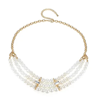 Anbefaler JewelryHigh Kvalitet Boutique Smykker Sæt Koreanske Pearl Kc Guld Personlighed Enkle Smykker To Stykke Smykke Sæt