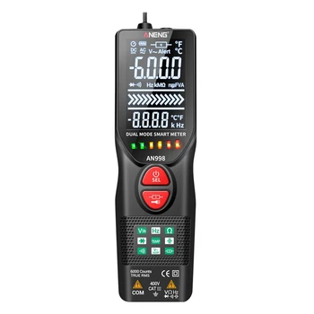 ANENG AN998 Automatisk Digital 6000 Tæller Professionel Multimeter Eletric Auto Spænder AC/DC Voltmeter Temp Ohm Hz Detektor Værktøj