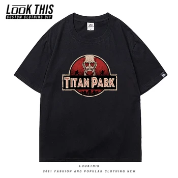 Angreb på Titan T-shirt Børn T-Shirts Street Cool 2021 Sommer Piger Drenge Korte Ærmer Hot Salg Animationsfilm Streetwear t-shirts Toppe