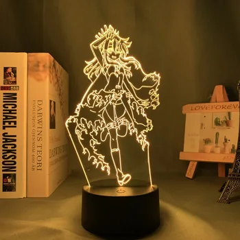 Animationsfilm i 3d Lampe Skæbne Grand For Chloe Von Einzbern til Soveværelse Indretning Fødselsdag Gave Manga Skæbne Grand For Kuro Led Nat Lys