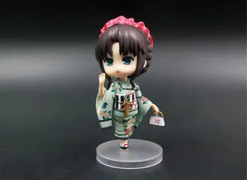 Anime 10cm Skæbne Ophold Nat Sabel 007 Rin Tohsaka 008 Kimono Q Ver. PVC Søde Action Figur Collectible Model Legetøj Dukke Nye