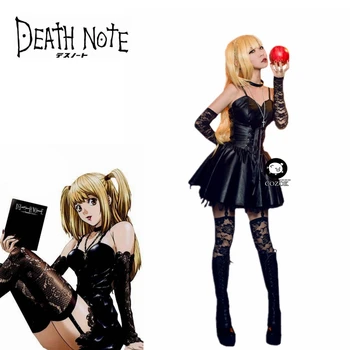 Anime Death Note Misa Amane Cosplay Kostume Sort Party Sort Kjole tilpasset Enhver Størrelse