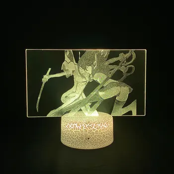 Anime Dræbe La Dræbe 3D-Billede Lampe Bluetooth Højttaler Værelse Dekoration Teenager Soveværelse sengelampe Fans Rundt Fødselsdagsgave