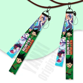 Anime Hunter X Hunter Keychain Lanyards bracelet Badge Holder ID Card Pass Gym Mobile Phone USB Badge Holder Key Strap cosplay