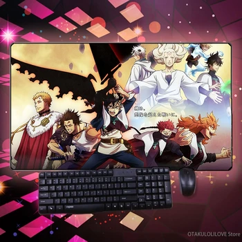 Anime musemåtte Sort Kløver Nacht Asta Yuno Mus Mat Store Tykkere Bærbare PC, Tastatur Tabel Pad Gaming Spille Mat Otaku Gave