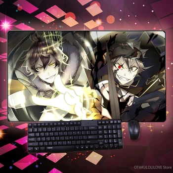 Anime musemåtte Sort Kløver Nacht Asta Yuno Mus Mat Store Tykkere Bærbare PC, Tastatur Tabel Pad Gaming Spille Mat Otaku Gave
