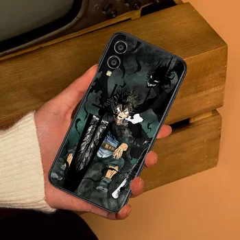 Anime Sort Kløver Asta Telefon tilfældet For Huawei Honor 6 7 8 9 10 10i 20 A C X Lite Pro Spille black 3D funda bløde prime temmelig