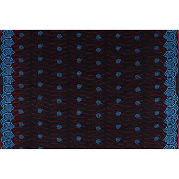 Ankara Stof Afrika Polyester Print-Blå Blomst Afrikanske BintaRealWax Høj Kvalitet 6 m/masse Afrikanske Stof til Kjole FP6120