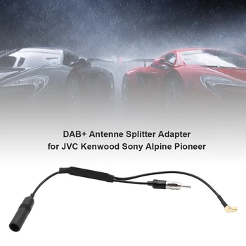 Antenne Splitter Adapter Bil-Radio, DAB + med Forstærker Udendørs Personlige Bil Dele Dekoration til JVC Kenwood Alpine