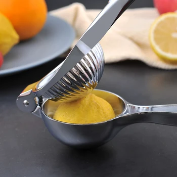 Anti-ætsende Rustfrit Stål Lemon Squeezer Hånd Tryk på manual Juicer, Citrus, Orange Frugt Juicer Husstand Køkken Værktøjer