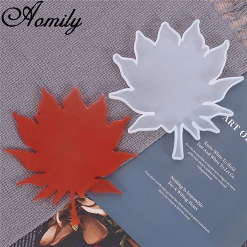 Aomily Silikone Harpiks Epoxy Skimmel DIY Blade Crystal Udsmykning Vedhæng Armbånd Gør Kage form Maple Leaf Kage Udsmykning Af