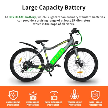 AOSTIRMOTOR S03 Elektrisk Cykel 500W Mountain Ebike-36V 10.4 Ah Lithium Batteri 7 Hastighed Al Legering Byen på Cykel