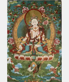 Archaize broderi Hvid Tara Buddha Hænge billeder håndværk