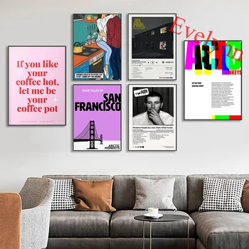 Arctic Monkeys Er Albummet Musik Plakat, Indie-Rock & Roll Plakater Home Decor Lærred Væg Kunst Prints Stue Dekoration Gave