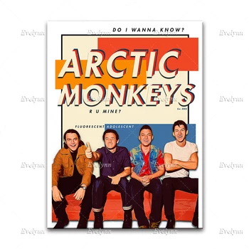 Arctic Monkeys Er Albummet Musik Plakat, Indie-Rock & Roll Plakater Home Decor Lærred Væg Kunst Prints Stue Dekoration Gave