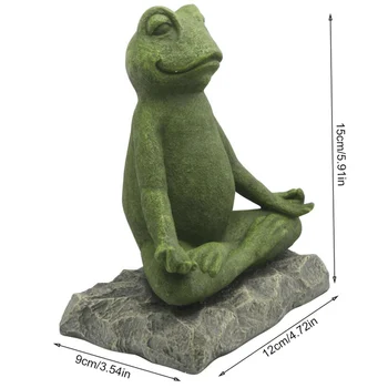 At Meditere Frog Statue Gave Feng Shui Buddha Yoga Frog Skulptur Buddha Meditation Statue Have Offentlig Figurer Dekoration