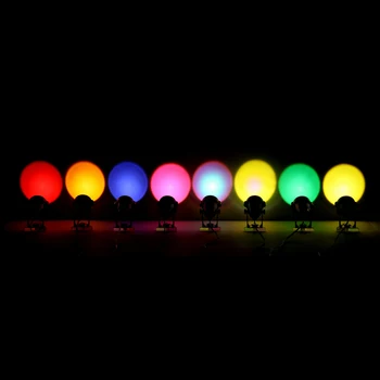 Atmosfære Led Nat Lys Rainbow Solnedgang Projektor Lampe til Hjemmet Coffe Shop Baggrund vægdekoration USB Farverige bordlampe
