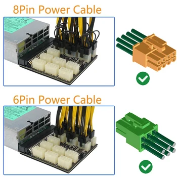 ATX 13X 8Pin Strømforsyning Breakout yrelsen Converter med Digital Display Server Power Adapter for Ethereum BTC Minedrift