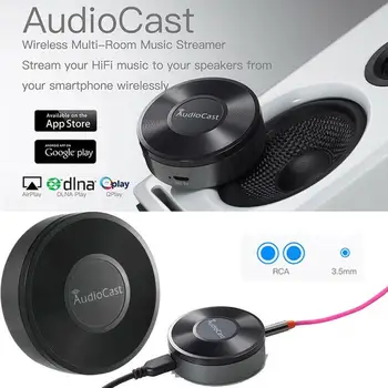 Audiocast M5 Til Airplay, DLNA-Adapter til Trådløst Wifi Audio Music Receiver Lyd-Højttaler Streamer Musik Til Spotify U9P5
