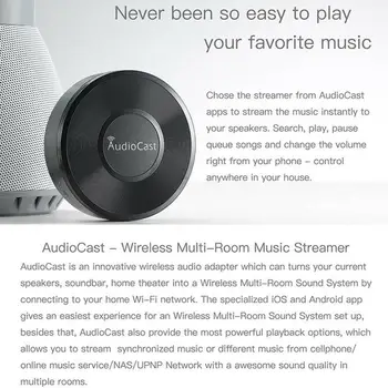 Audiocast M5 Til Airplay, DLNA-Adapter til Trådløst Wifi Audio Music Receiver Lyd-Højttaler Streamer Musik Til Spotify U9P5