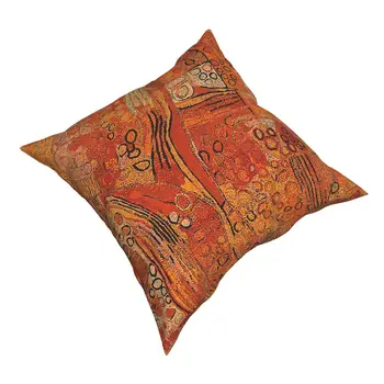 Australsk Aboriginal Kunst Pudebetræk Blød Polyester Cushion Cover Gift Pude Tilfælde Dække Hjem med Lynlås pudebetræk 40X40cm