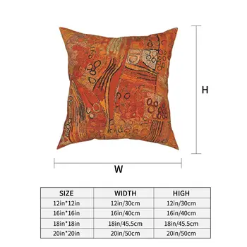 Australsk Aboriginal Kunst Pudebetræk Blød Polyester Cushion Cover Gift Pude Tilfælde Dække Hjem med Lynlås pudebetræk 40X40cm