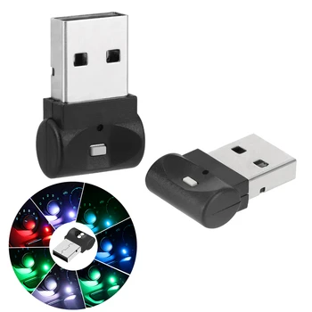 Auto Interiør LED Lys Atmosfære Mini USB Bil Fod Lys Plug And Play-nødbelysning Farverige Dekorative Lampe