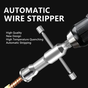 Automatisk Wire Wire Stripper Vride Tang Af Line Kabel-Peeling Vride Stik Boret For Elektriker Elektrisk Værktøj