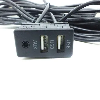 AUX-USB-USB-Kabel-Cykel Sort Kabel-Adapter Bil Flush Mount Mobiltelefoner