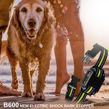 B600 Intelligent Automatisk Vandtæt Pet Bark Stop Hundehalsbånd Pet Stemmestyring Vibrationer Bark Arrester
