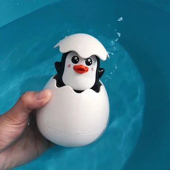 Baby Badning Toy Børn Cute Duck Pingvin Med Æg, Vand, Spray Sprinkler Badeværelse Drys Brusebad Vand At Svømme Legetøj Kids Gave
